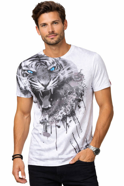 Mens Polyester Printed Longline T-Shirt