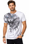 Mens Polyester Printed Longline T-Shirt