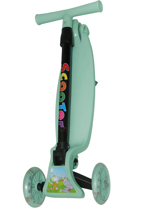 3-Wheel Kids Scooter with LED Light-Up Wheels – Adjustable Height & Foldable Design for Boys and Girls