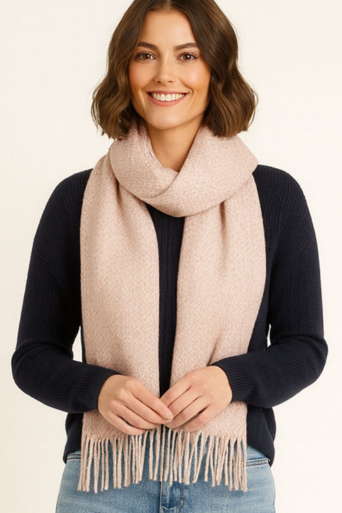 Women’s Checked Winter Scarf – Soft Tartan Blanket Wrap with Tassels