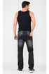 Men’s Faded Straight-Leg Denim Jeans