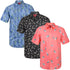 3 Pack Mens Hawaiian Summer Shirts