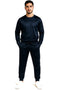 Men's Polyester Tracksuit Set – Plain Pullover Sweatshirt & Joggers