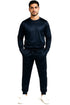 Men's Polyester Tracksuit Set – Plain Pullover Sweatshirt & Joggers