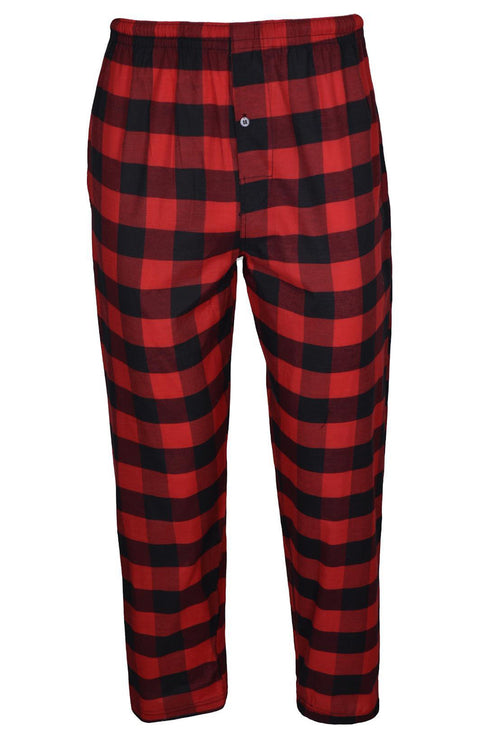 2 Pack Mens Woven Check Polycotton Pyjama