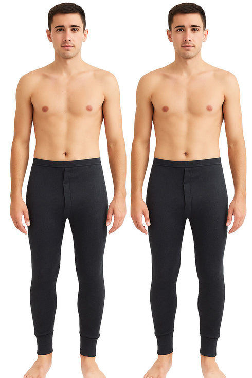 2 Pack Mens Long Johns Thermal Trousers