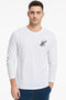 Skating Eagle Long Sleeve Cotton T-shirt - S/M