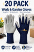 20 Pack Latex Coated Grip Gloves - Work & Garden Gloves XL