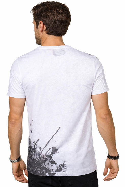 Mens Polyester Printed Longline T-Shirt