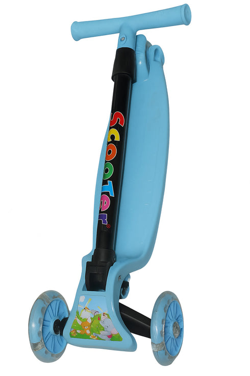 3-Wheel Kids Scooter with LED Light-Up Wheels – Adjustable Height & Foldable Design for Boys and Girls