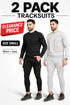 Men’s 2 Pack Tracksuits Small – Black & Grey Clearance Set - From £9.99 Per Unit