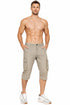 Mens Cargo Chino 3/4 Length Shorts