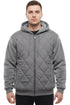Men’s Quilted Fleece Jacket with Inner Pocket & Side Zipper – Warm Winter Hoodie with Inner Fleece Lining