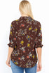 Women Floral Print Button Up Style Shirt