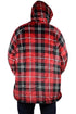 Blanket Oversized Red Black Hoodie - Check