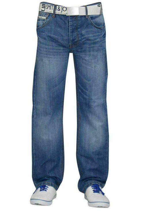Men's Straight Cut Regular Fit Jeans - 25 or 50 Pack