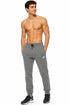 Men’s Branded Joggers Bottoms – Grey & Navy Blue Fleece Tracksuit Trousers