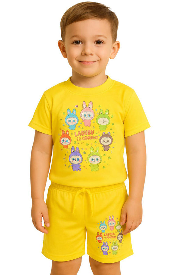 Kids Summer Cartoon T-Shirt and Shorts Set – Boys Girls Sleepwear