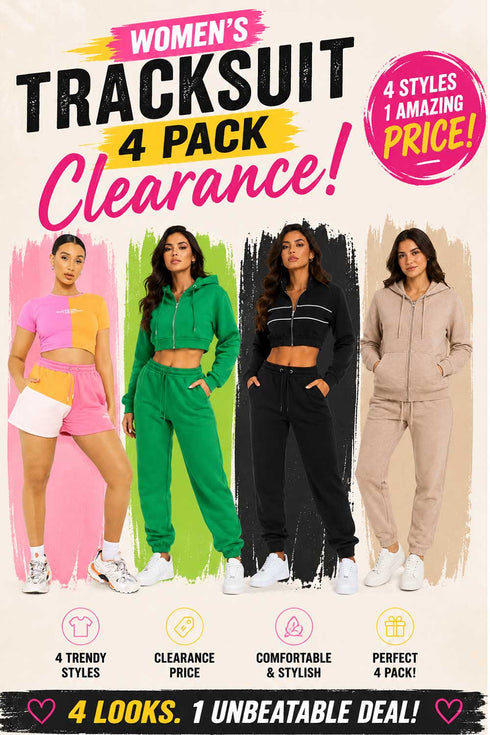 4 Pack Women’s Tracksuit Set Small - From £9.99 Per Unit