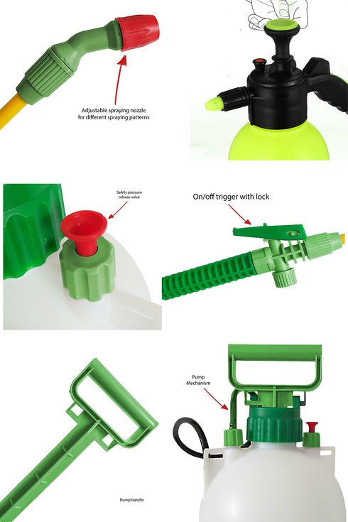 Manual Garden Hand Pressure Sprayer - 2/5/8L