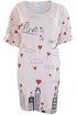 Ladies Short Sleeve Love Comfy Night Shirt