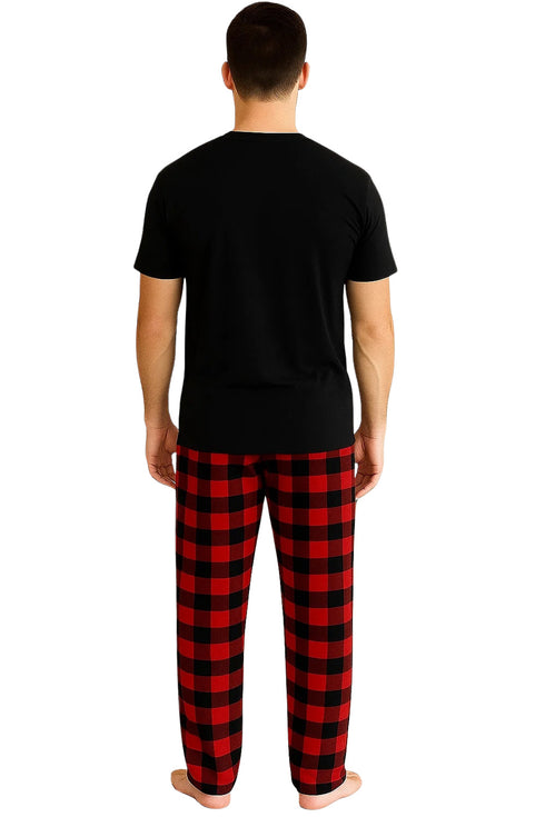 Mens Half Sleeve T Shirt Pyjama Set