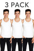 3 Pack Men's Plain Polycotton Sleeveless Vest – Soft, Lightweight, Print-Friendly Gym Tank Top