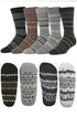 Men’s Winter Warm Gripper Socks – Colorful Knitted Patterned Cotton Socks