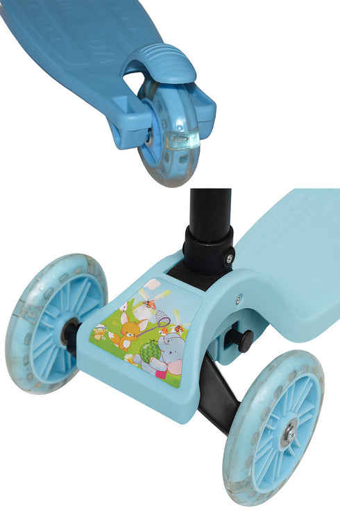 3-Wheel Kids Scooter with LED Light-Up Wheels – Adjustable Height & Foldable Design for Boys and Girls
