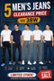 5 Men's Jeans Clearance Sale Size 38W - From £5.59 Per Unit