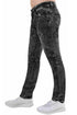 Mens Black Wash Biker Jeans