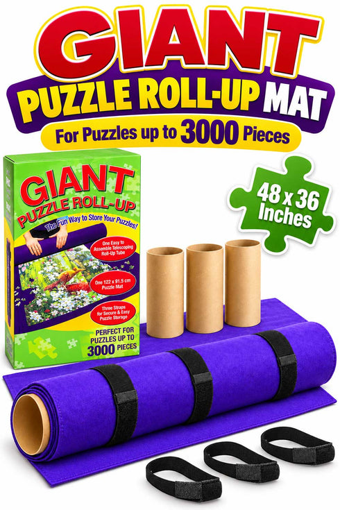 Jigsaw Puzzle Roll Up Storage Mat – Up to 3000 Pieces