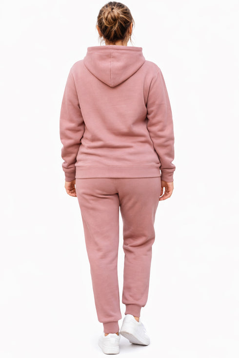 Women’s Hooded Tracksuit Set – Zip Up Hoodie & Joggers Lounge-wear Set