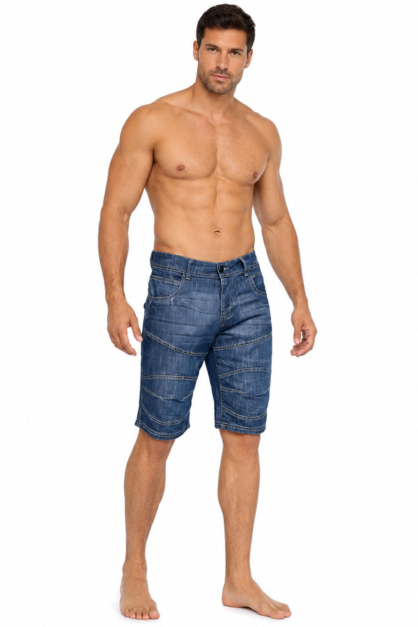 Crosshatch Cotton Knee Length Shorts