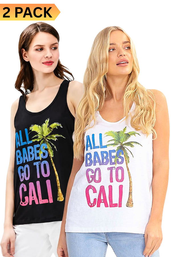 2 Pack Womens Camisole Tank Top