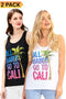 2 Pack Womens Camisole Tank Top