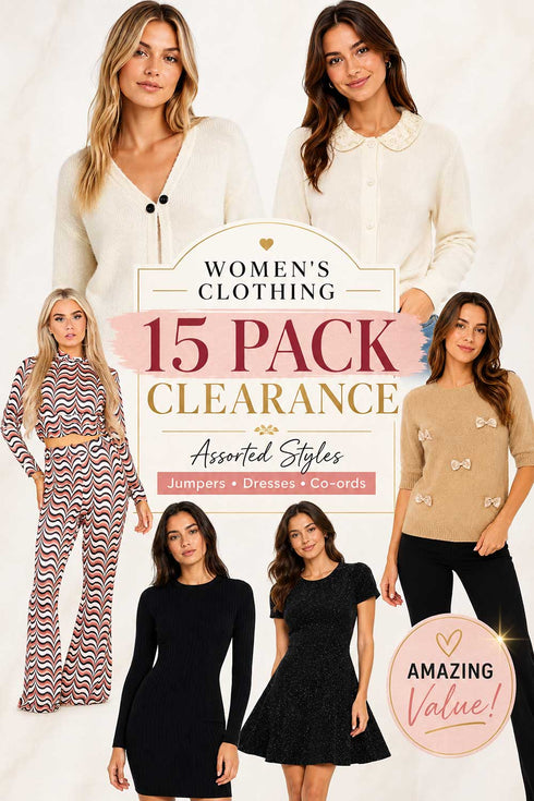 15 Pack Women’s Clothing Clearance Bundle - From £2.33 Per Unit