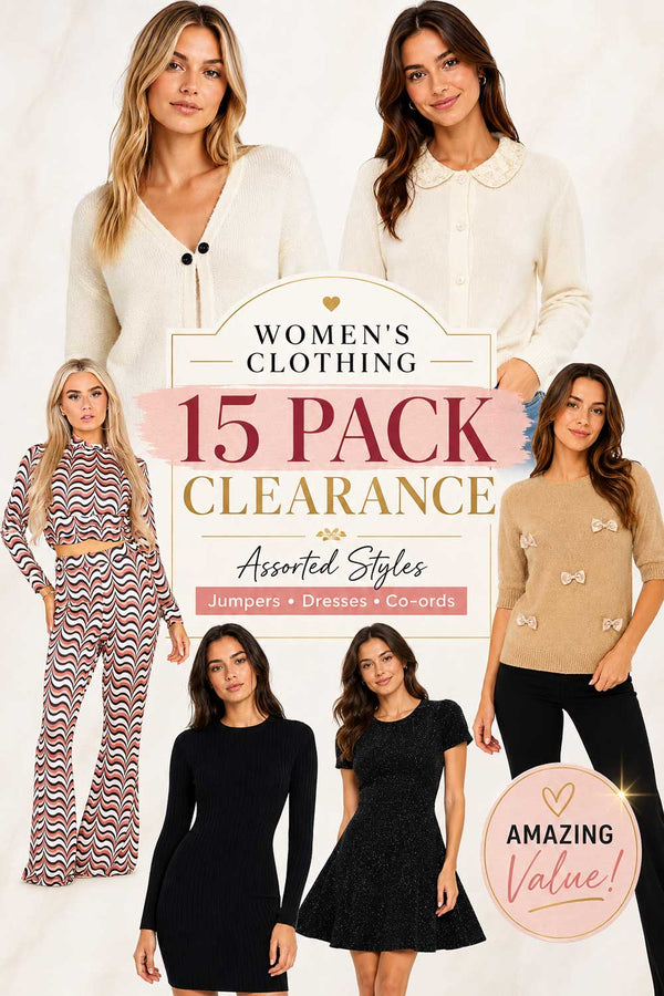 15 Pack Women’s Clothing Clearance Bundle - From £2.33 Per Unit