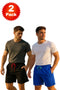 2 Pack Mens Lightweight Polycotton Shorts
