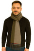 Unisex Wool Muffler – Check Pattern Knit Scarf for Cold Weather