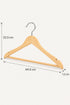 20 Pack Wooden Clothes Hangers with Chrome Hooks, Shoulder Notches and Trouser Bar