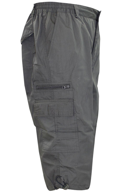 Men's Elasticated 7 Pockets Cotton Loose Fit Shorts