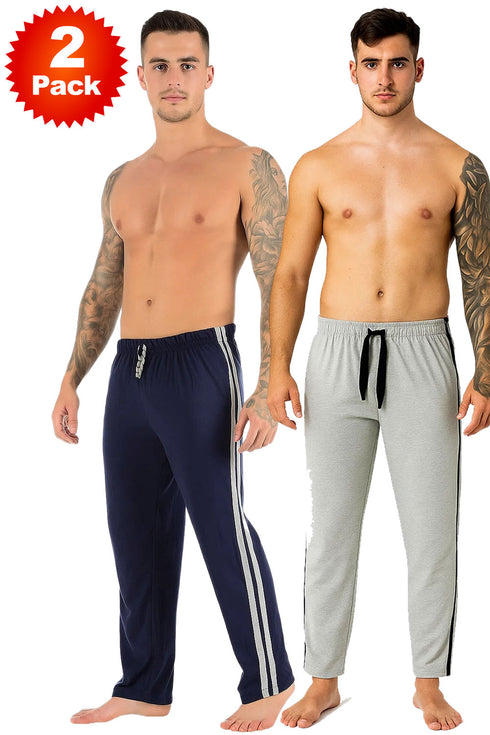 2 Pack Mens Loungewear Cotton Pyjamas