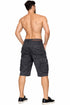 Mens Camouflage French Terry Cargo Shorts