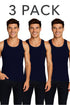 3 Pack Men's Plain Polycotton Sleeveless Vest – Soft, Lightweight, Print-Friendly Gym Tank Top