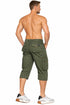 Mens Cargo Chino 3/4 Length Shorts