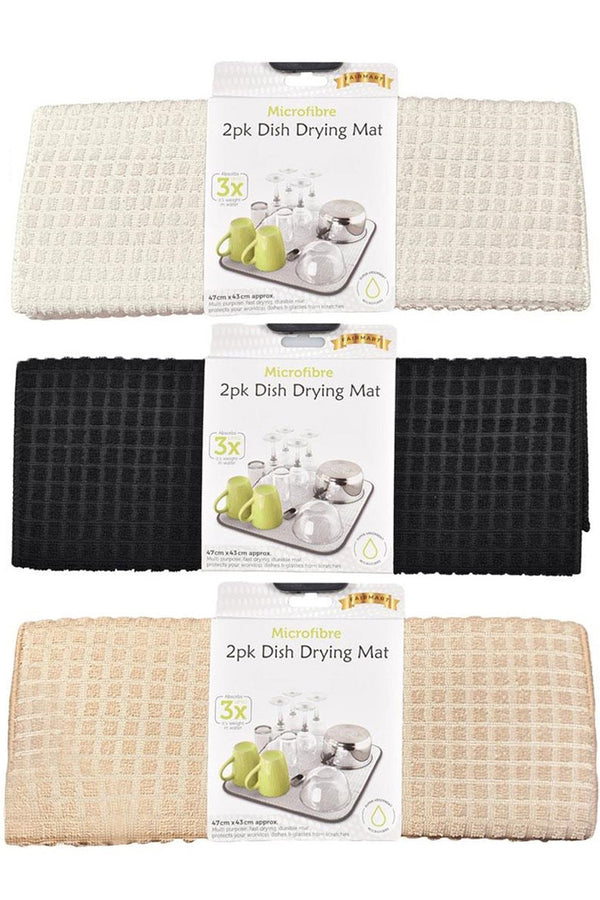 2 Pack Microfiber Dish Drying Mat