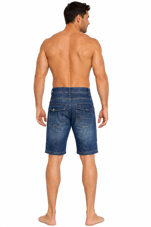 Crosshatch Cotton Knee Length Shorts
