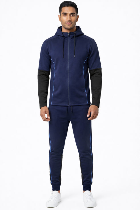 Men’s Hooded Tracksuit Set – Zip Up Hoodie & Joggers Sports Tracksuit
