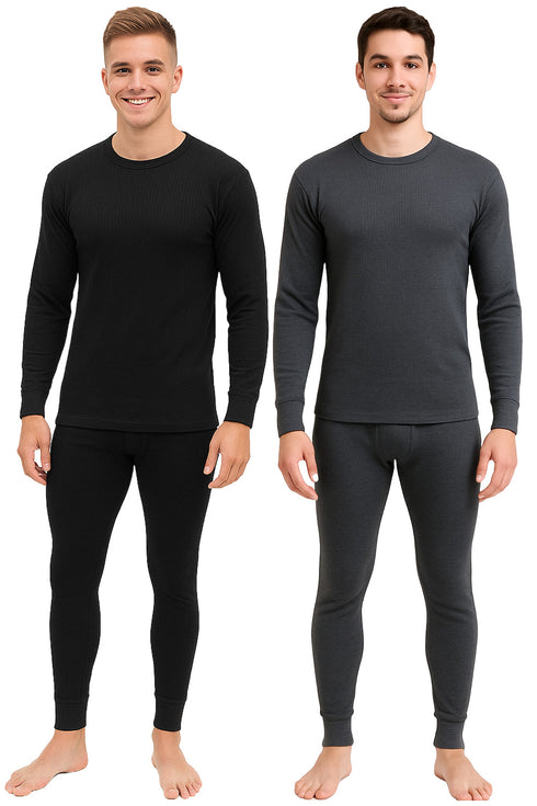 2 Pack Mens Long Johns Thermal Set